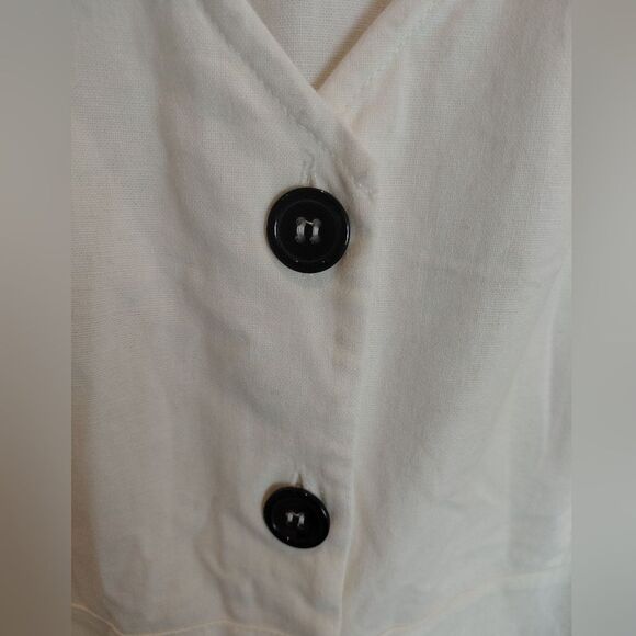 City Chic Ivory Linen Blend Button Up Dress Size 20 NWT - Picture 4 of 8